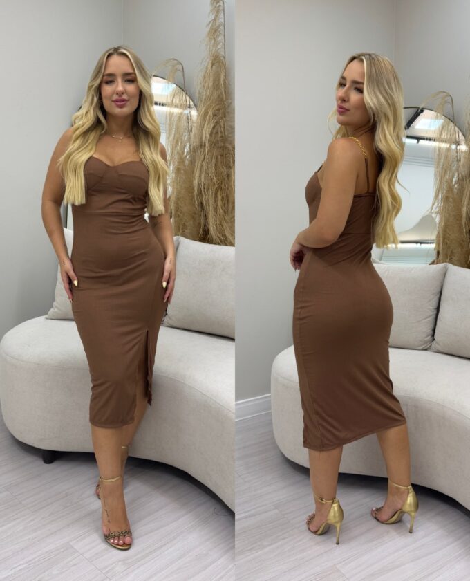 OPicoGirl - Vestido Poliana - Marrom