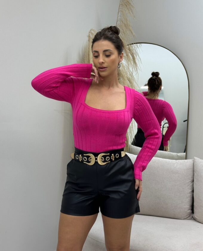 OPicoGirl - Body Tricô - Preto