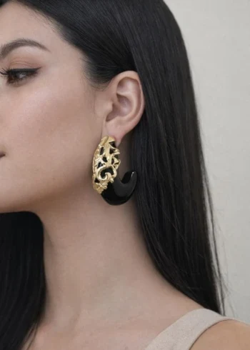 OPicoGirl - Brinco Dourado Modern Art