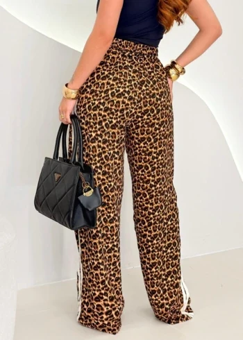 OPicoGirl - Calça Onça Animal Print