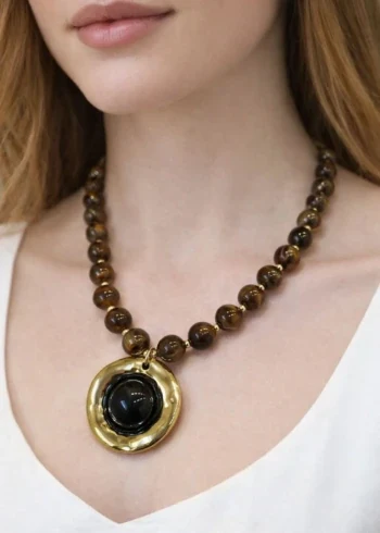 OPicoGirl - Colar Medalha Elegance - Azul