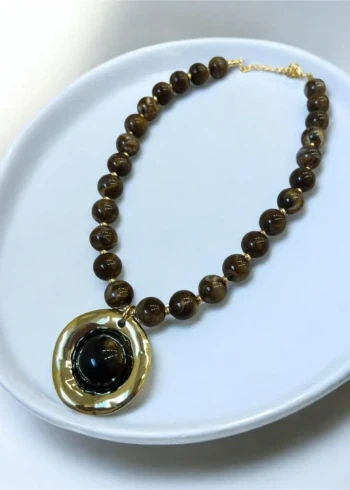 OPicoGirl - Colar Medalha Elegance - Azul