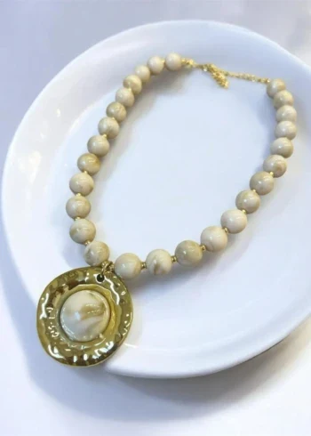 OPicoGirl - Colar Medalha Elegance - Azul