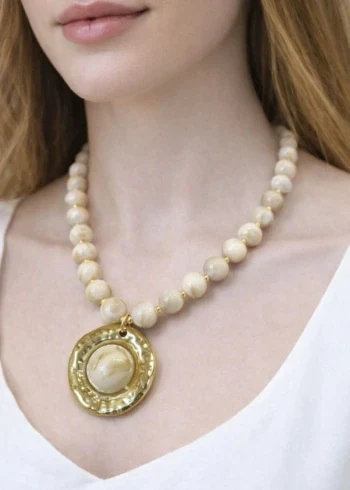 OPicoGirl - Colar Medalha Elegance - Azul