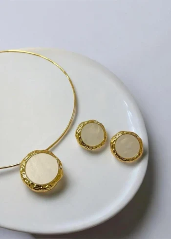 OPicoGirl - Conjunto Dourado Pérola Elegance