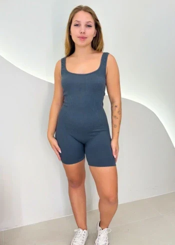 OPicoGirl - Macaquinho Academia Canelado - Preto