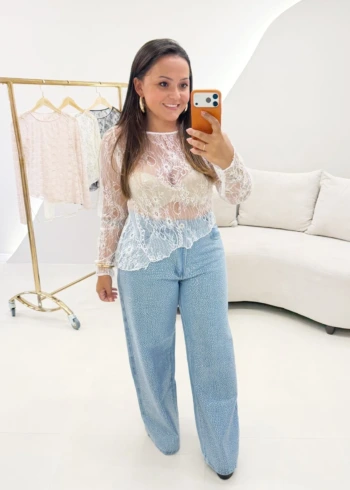 OPicoGirl - Blusa Renda