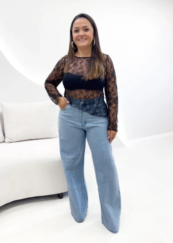OPicoGirl - Blusa Renda