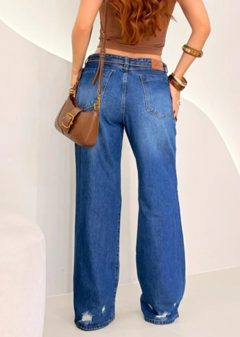 OPicoGirl - Calça Jeans Wide Leg Melinda