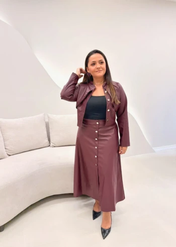 OPicoGirl - Corset Mia em Couro Eco - Preto