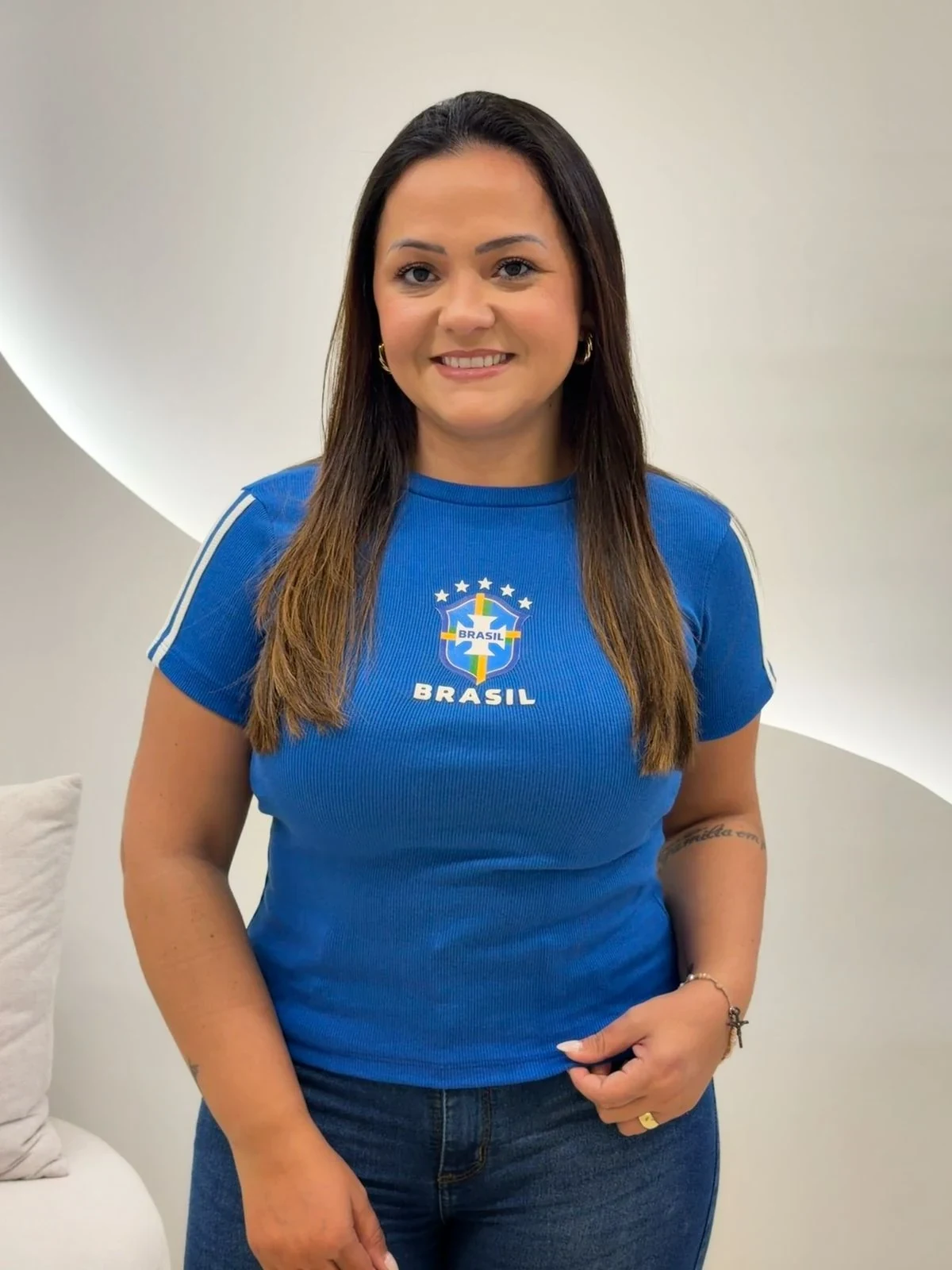 OPicoGirl – Blusa Brasil – Azul OPicoGirl - Blusa Brasil - Azul