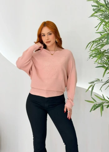 OPicoGirl - Blusa Love Modal - Preto