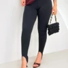 OPicoGirl - Calça de Pezinho Flanelada - Preto