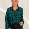OPicoGirl - Camisa Xadrez - Vermelho