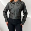 OPicoGirl - Jaqueta Bomber Courino - Preto