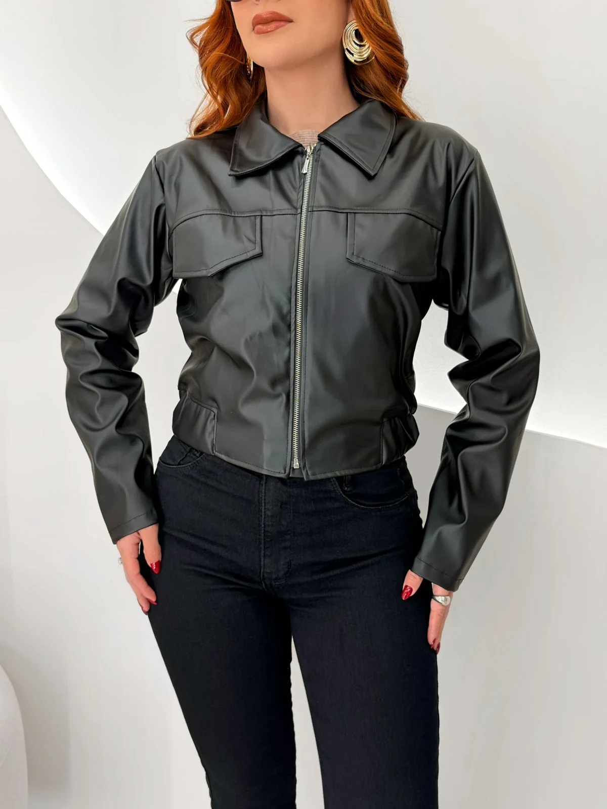 OPicoGirl – Jaqueta Bomber Courino – Preto OPicoGirl - Jaqueta Bomber Courino - Preto