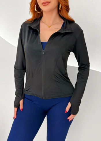 OPicoGirl - Jaqueta Dry Fit - Preto