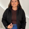 OPicoGirl - Jaqueta Suede - Preto