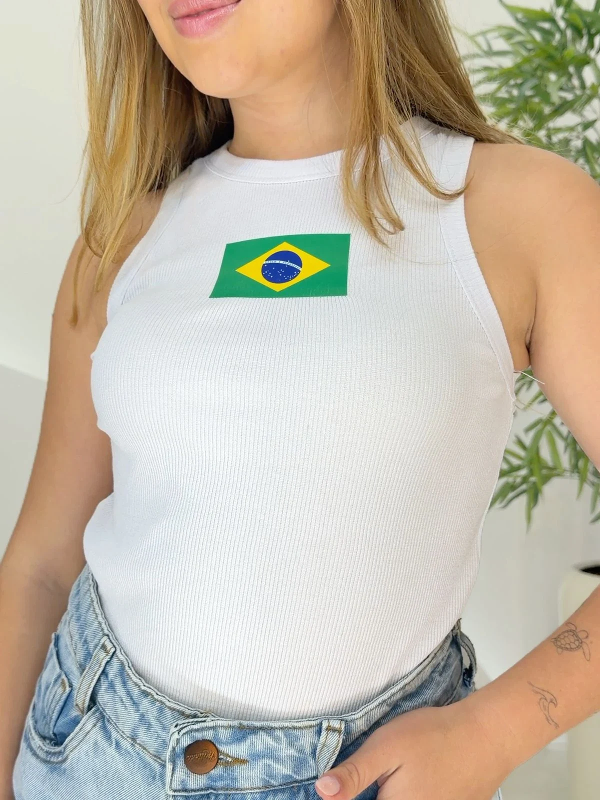 OPicoGirl – Regata Brasil – Azul OPicoGirl - Regata Brasil - Azul