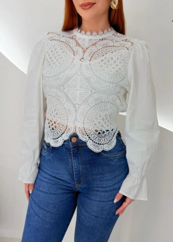 OPicoGirl - Blusa 6009 - Branco
