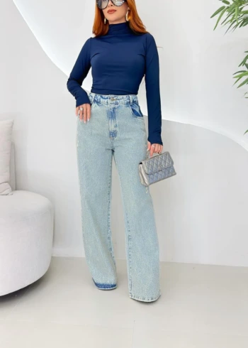 OPicoGirl – Calça Wide leg c/ Brilho 1008 OPicoGirl - Calça Wide leg c/ Brilho 1008