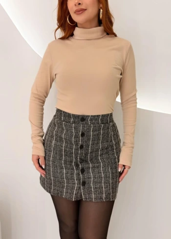 OPicoGirl - Short Saia Xadrez -