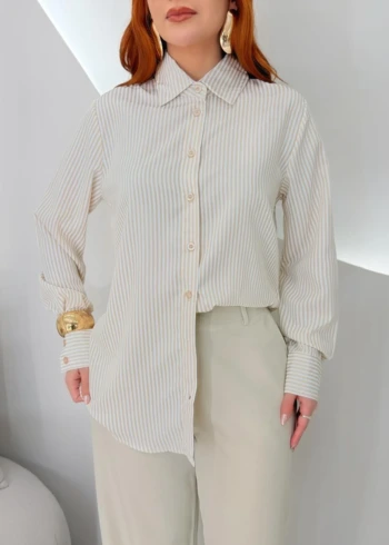 OPicoGirl - Camisa Listrada - Rosa