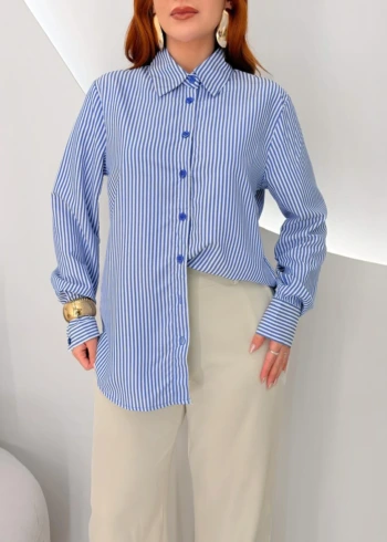 OPicoGirl - Camisa Listrada - Rosa