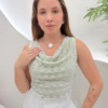 OPicoGirl - Blusa Rendada -  Verde