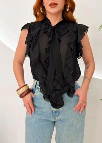 OPicoGirl - Blusa Vania - Preto