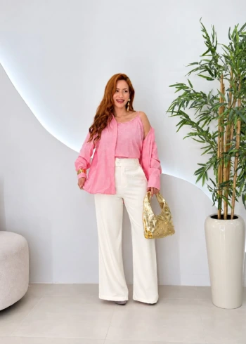 OPicoGirl – Calca Fency – Off White OPicoGirl - Calca Fency - Off White