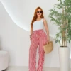 OPicoGirl - Calça Listrada - Rosa