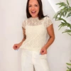 OPicoGirl - Blusa Rose - Off White