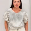 OPicoGirl - Blusa Suzan - Listra Bege (cópia) - Único