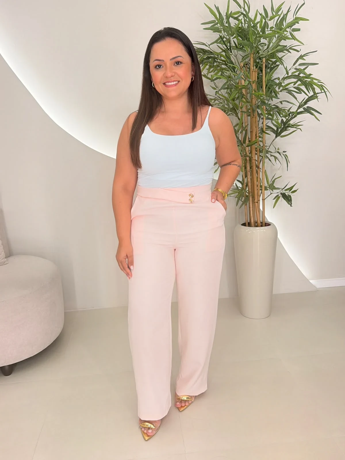 OPicoGirl – Calça Dalva – Branco OPicoGirl - Calça Dalva - Branco