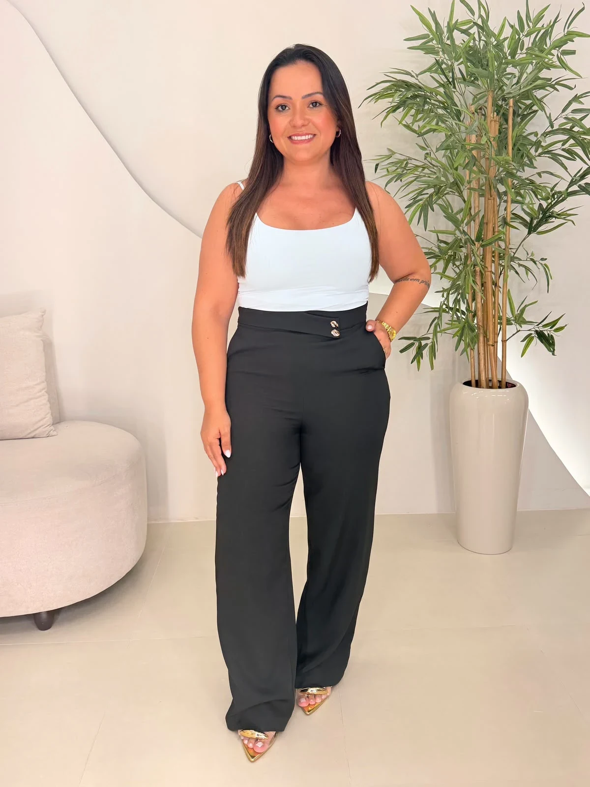 OPicoGirl – Calça Dalva – Branco OPicoGirl - Calça Dalva - Branco
