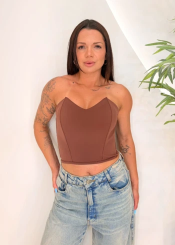 OPicoGirl - Corselet Bruna - Azul