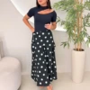 OPicoGirl - Saia C/ Lenço - Poá preto