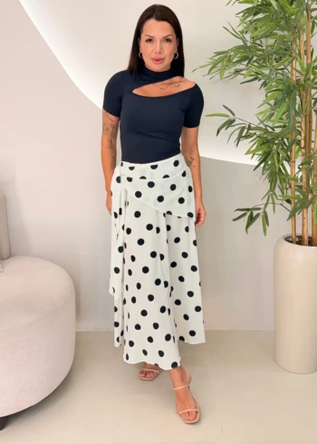 OPicoGirl – Saia C/ Lenço – Poá preto OPicoGirl - Saia C/ Lenço - Poá preto