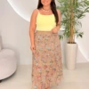OPicoGirl - Saia Floral - Bege