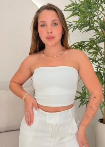 OPicoGirl – Top Faixa – Branco OPicoGirl - Top Faixa - Branco