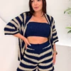OPicoGirl - Trinjunto Trico - Azul