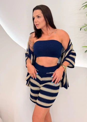 OPicoGirl – Trinjunto Trico – Azul OPicoGirl - Trinjunto Trico - Azul