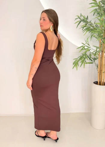 OPicoGirl - Vestido Jaque  - Preto