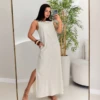 OPicoGirl - Vestido Linho - Branco