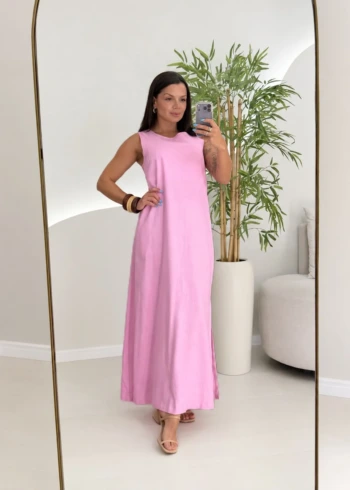 OPicoGirl - Vestido Linho - Verde
