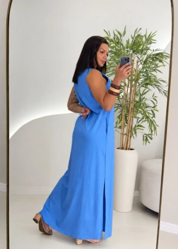 OPicoGirl - Vestido Linho - Verde