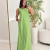 OPicoGirl - Vestido Linho - Verde