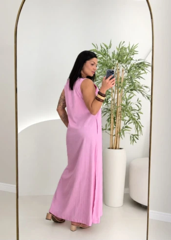 OPicoGirl - Vestido Linho - Verde
