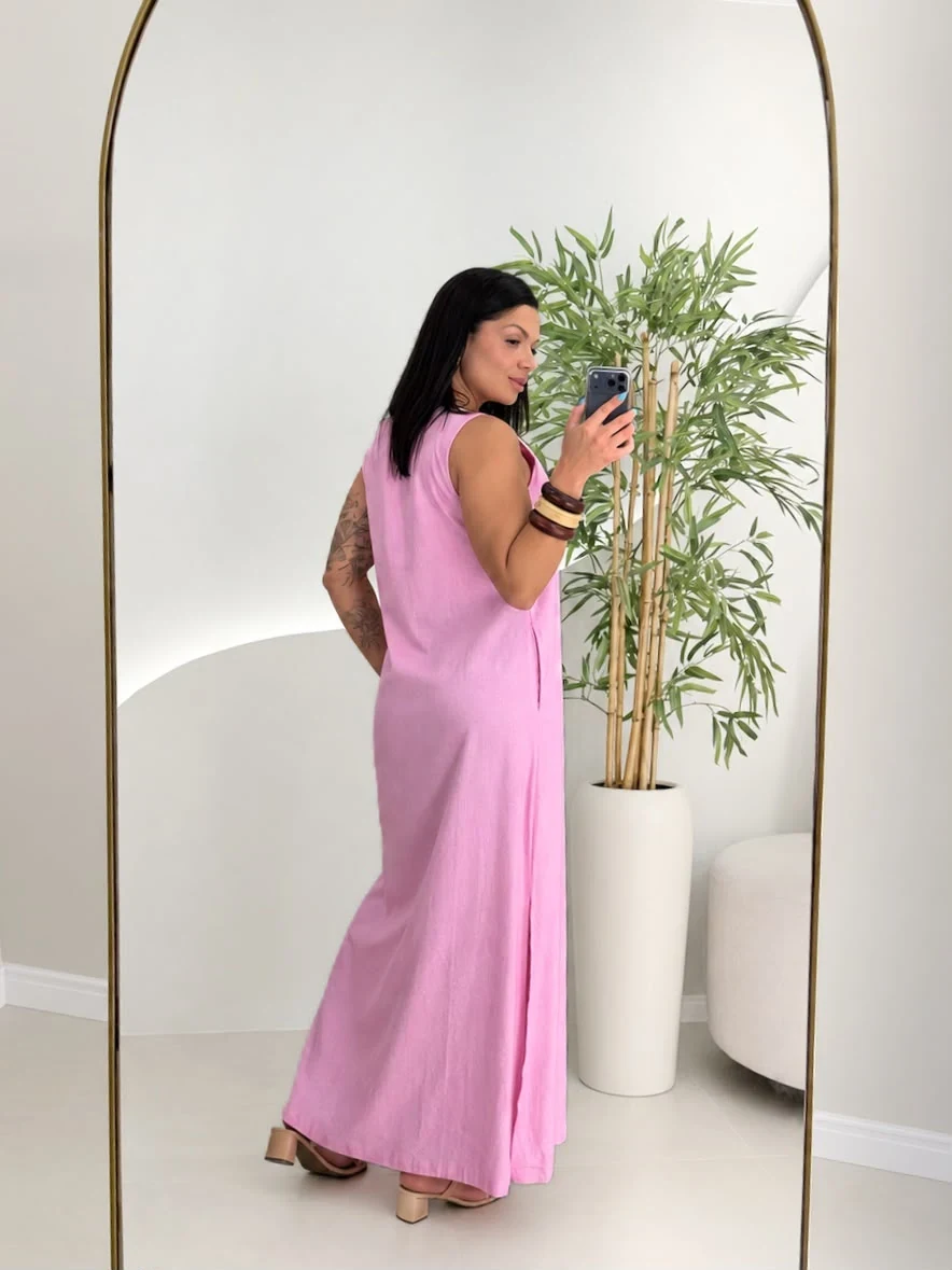 OPicoGirl – Vestido Linho – Verde OPicoGirl - Vestido Linho - Verde